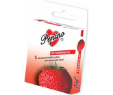 Pepino Jahoda kondóm z prírodného latexu 3 kusy
