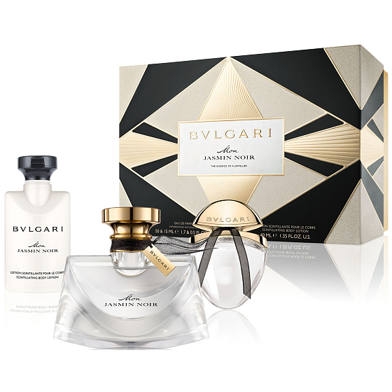 Bvlgari Mon Jasmin Noir parfumovaná voda 50 ml + toaletná voda 15 ml + telové mlieko 40 ml, pre ženy darčeková sada