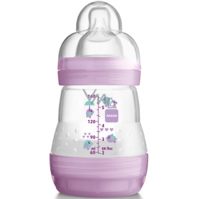 Mám Anti-Colic antikolikovú fľašu na kŕmenie, silikónová jemná cumlík rôzne farby 0+ mesiacov 160 ml