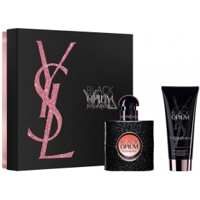 Yves Saint Laurent Opium Black toaletná voda pre ženy 30 ml + telové mlieko 50 ml, darčeková sada