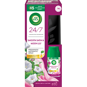 Air Wick FreshMatic Smooth Satin & Moon Lily - Jemný satén a mesačné ľalie automatický sprej 250 ml
