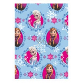 Ditipo Darčekový baliaci papier 70 x 200 cm Vianočný Disney Ľadové kráľovstvo svetlo modrý