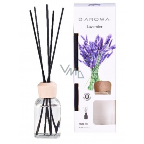 D-Aroma- Lavender - Levanduľa aróma difuzér s tyčinkami pre postupné uvoľňovanie vône 100 ml