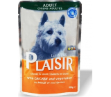 Plaisir Dog kuracie kúsky so zeleninou kompletné krmivo pre dospelé psy kapsička 100 g