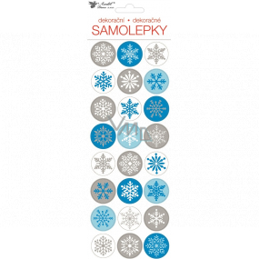 Samolepky vianočné vločky 10 x 31 cm 1 arch