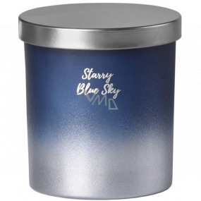Emóciám Starry Blue Sky - Hviezdna modrá obloha vonná sviečka sklo s plechovým viečkom 80 x 90 mm