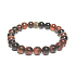 Sardonyx náramok elastický prírodný kameň, guľôčka 8 mm / 16-17 cm, kameň šťastia a životnej sily