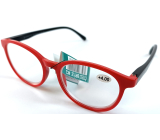 Berkeley Dioptrické okuliare na čítanie +4,0 plastové červené, čierne chrániče 1 kus MC2253