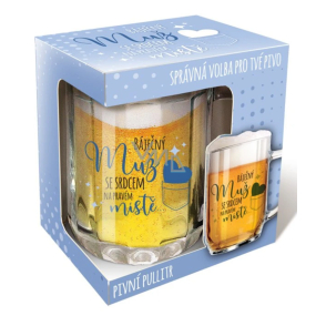 Nekupto Pohár na pivo Báječný muž so srdcom na pravom mieste 500 ml