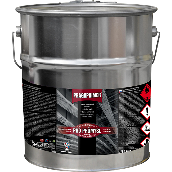 Pragoprimer pre priemysel S2000P základná farba na kov a savé podklady, 0110 šedá, 10 kg