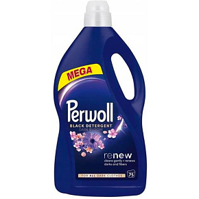 Perwoll prací gel Mega Renew Dark Bloom 75 praní, 3750 ml