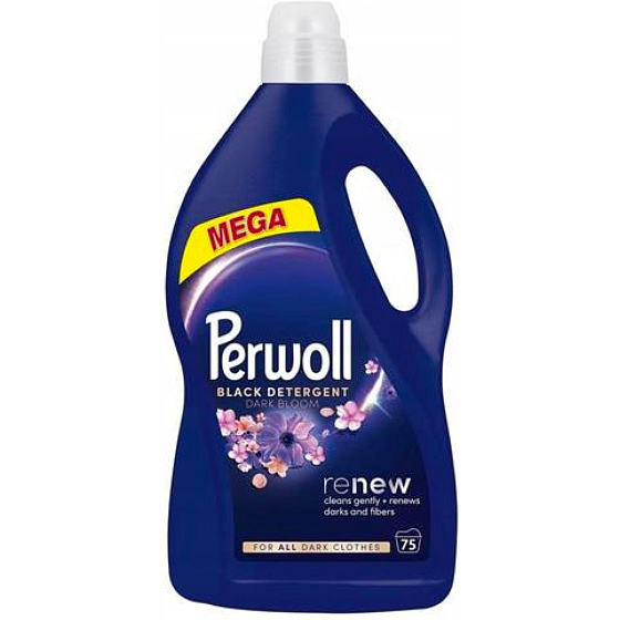 Perwoll prací gel Mega Renew Dark Bloom 75 praní, 3750 ml