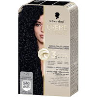 Schwarzkopf Creme Supreme farba na vlasy 1-1 chladná čierna 60 ml