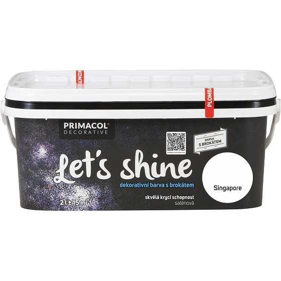 Primacol Decorative Lets Shine dekoratívna farba s brokátom, Singapur, 2 l