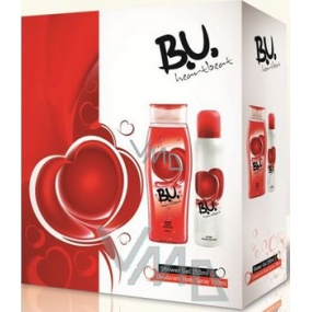 BU Heartbeat sprchový gél 250 ml + dezodorant sprej 150 ml, pre ženy darčeková sada