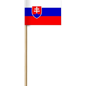 Arch Papírová vlajka Slovenskej republiky na drievku 42 cm 1 kus Arch Papírová vlajka Slovenskej republiky na drievku 42 cm 1 kus