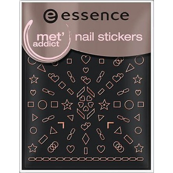 Essence Nail Art Stickers nálepky na nechty 15 Met Addict 1 aršík