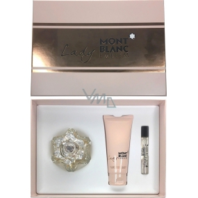 Montblanc Lady Emblem toaletná voda pre ženy 75 ml + telové mlieko 100 ml + toaletná voda 7,5 ml, darčeková sada