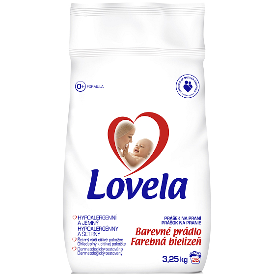 Lovela Farebné prádlo Hypoalergénne prací prášok 26 dávok 3,25 kg
