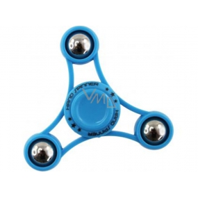 Fidget Spinner Gyro s guličkami antistresová vychytávka modrý 6,5 x 6,5 cm