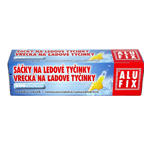 Vrecká na ľadové tyčinky samouzavieracie 200 tyčiniek 10 vreciek