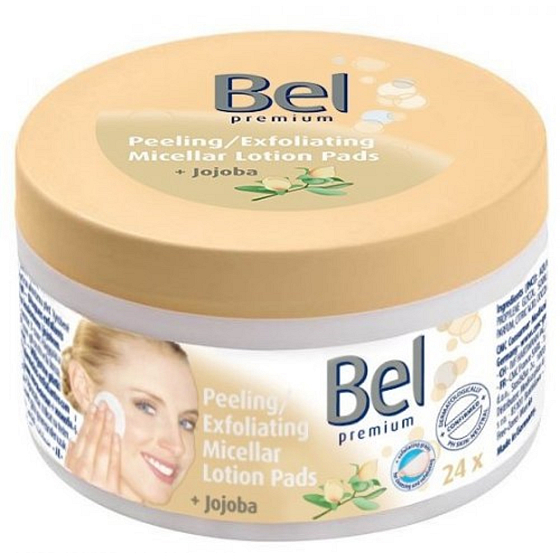Bel Cosmetic Jojoba + Peeling vlhčené tampóny 24 kusov
