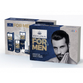 Regina for Men pleťový krém 24h 50 ml + sprchový gél 200 ml + Original jelení loj 13 g, kozmetická kazeta