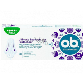 o.b. Tampóny ExtraProtect Ultimate Leakage Protection Super+Comfort 16 kusov