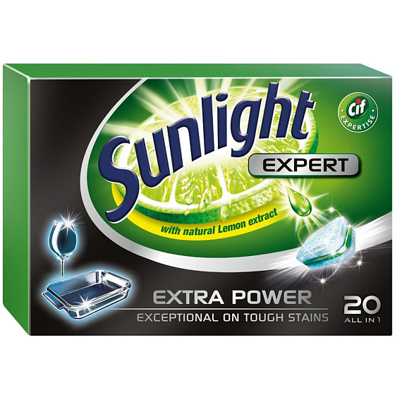 Sunlight All in 1 Expert Extra Power Tablety do umývačky riadu 20 ks
