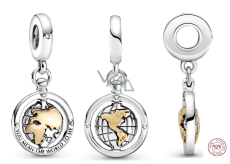 Strieborný náramok 925 World Pendant Travel