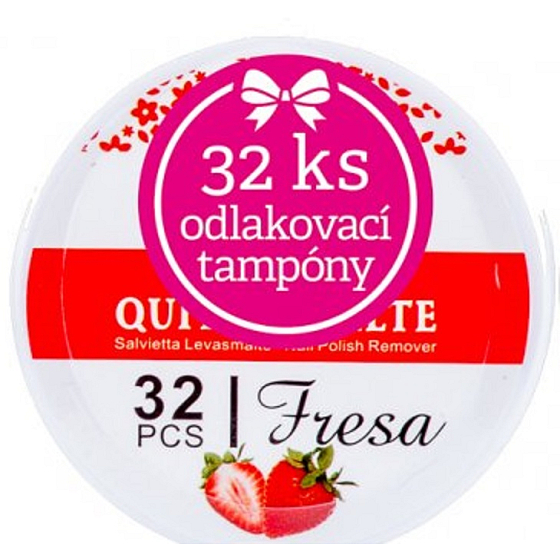 My Strawberry jednorazové tampóny na odstránenie laku na nechty s vôňou 32 kusov