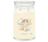 Yankee Candle Soft Wool & Amber - sviečka s vôňou jemnej vlny a jantáru Signature veľké sklo 2 knôty 567 g