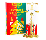 Anjel zvoniaci Vianočný stromček zlatý 30 cm