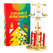 Anjel zvoniaci Vianočný stromček zlatý 30 cm