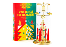 Anjel zvoniaci Vianočný stromček zlatý 30 cm