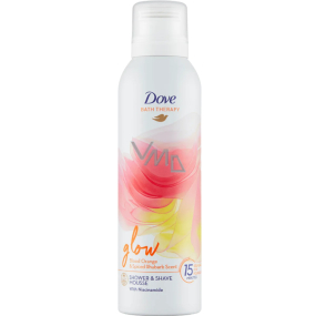 Dove Glow sprchová pena s vôňou červeného pomaranča a rebarbory 200 ml