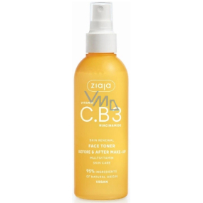 Ziaja Vitamín C.B3 Niacinamide pleťový tonik pred a po nalíčení 190 ml