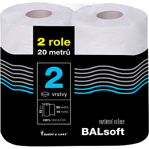 BALsoft 2vrstvé papierové utierky 10 m, 2 role