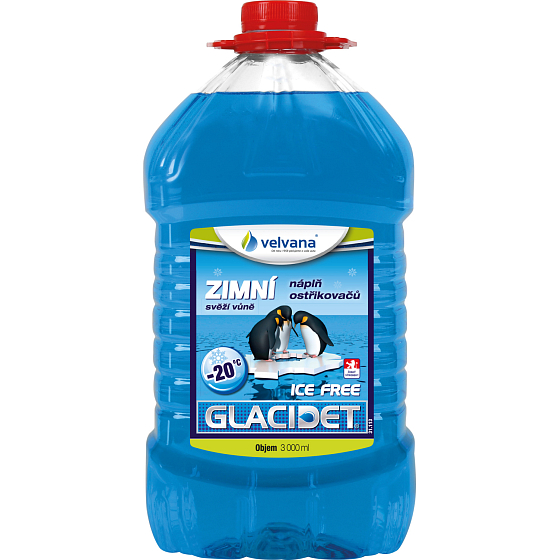 Velvana Glacidet Ice Free -20 °C, nemrznúca zmes do ostrekovačov, 3 l