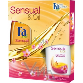 Fa Sensual & Oil sprchový gél 250 ml + telové mlieko 250 ml, kozmetická sada