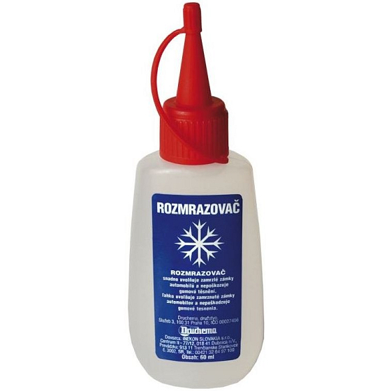 Druchema Rozmrazovač zámkov 60 ml ľahko odstraňuje námrazy zo skiel, zámkov, dverí