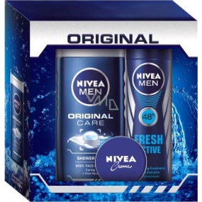Nivea Men Care Men deodorant sprej 150 ml + sprchový gél Original Care 250 ml + krém 30 ml kozmetická sada