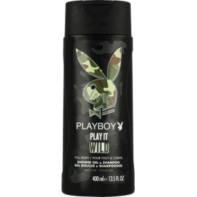 Playboy Play It Wild for Him 2v1 sprchový gél a šampón pre mužov 400 ml
