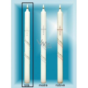 Lima Kostolné krstné - Sv.Přijímání sviečka so zirkónmi biela 25 x 360 mm 1 kus