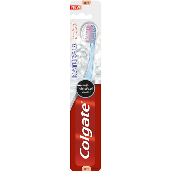 Colgate Naturals with White Pearl Powder Soft mäkká zubná kefka 1 kus