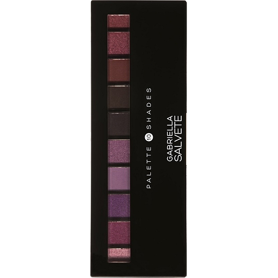 Gabriella salva Palette 10 Shades paleta očných tieňov so zrkadielkom a aplikátorom 05 Violet 12 g