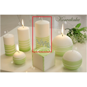 Lima Aromatická špirála Konvalinka sviečka bielo - zelená valec 70 x 150 mm 1 kus