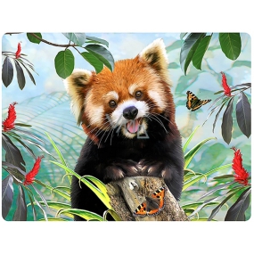 Prime3D pohľadnice - Panda Červená 16 x 12 cm