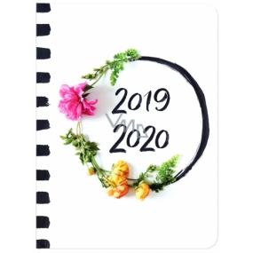 Albi Diár týždenný 18 mesačný 2019 - 2020 Kvety 2,5 cm x 17 cm x 1,3 cm