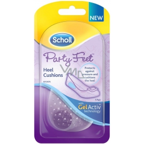 Scholl Party Feet Heel Cushions gélové vankúšiky pod pätu, do topánok s plochou podrážkou 1 pár